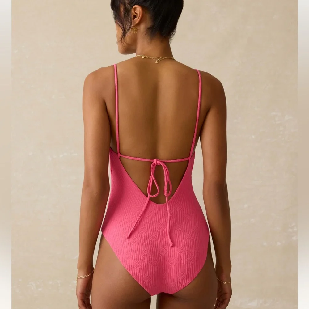Faherty Pink One-Piece Swimsuit